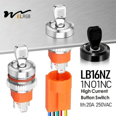 16mm 16A Metal Toggle Switch LED Light Spare Parts Push Button Toggle Switch