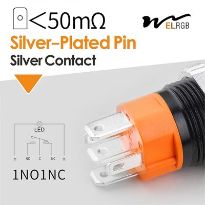16mm 16A Metal Toggle Switch LED Light Spare Parts Push Button Toggle Switch