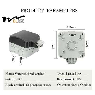 MPS22 Weatherproof Switches IP66 Weatherproof Outlet Box