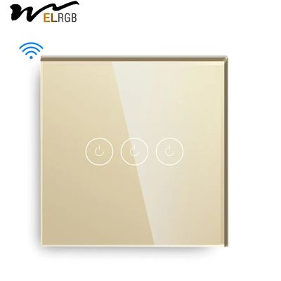 250V Wifi Wall Light Switch LED Light Spare Parts 3 Gang Smart Light Switch