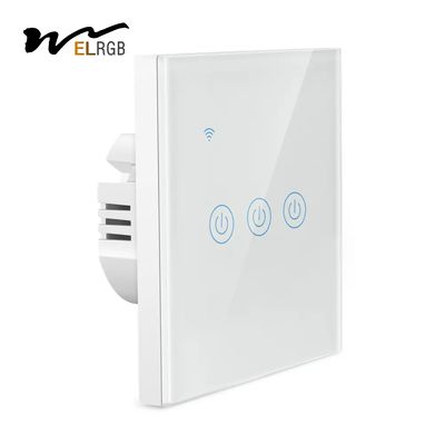 WiFi RF433 3 Gang Touch Switch 10A Three Gang Smart Light Switch