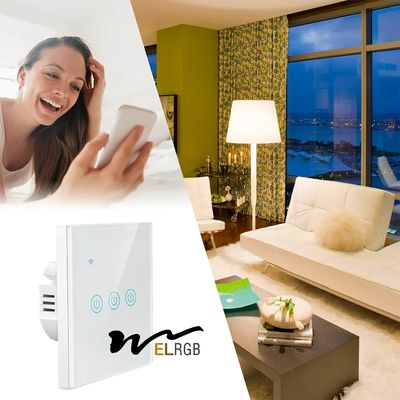 WiFi RF433 3 Gang Touch Switch 10A Three Gang Smart Light Switch