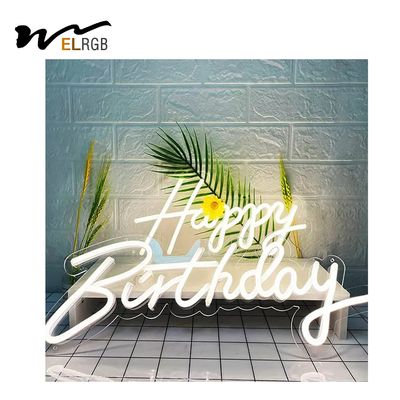 Happy Birthday Acrylic Led Letters LED Decorative Lights 2835SMD Neon Sign