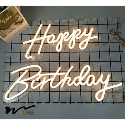 Happy Birthday Acrylic Led Letters LED Decorative Lights 2835SMD Neon Sign