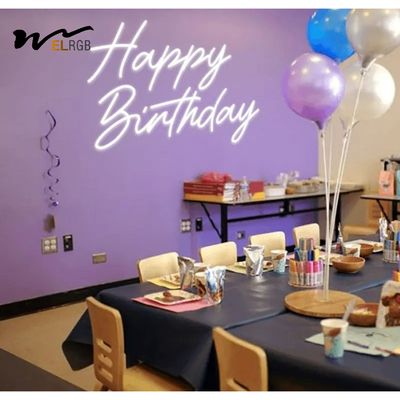 Happy Birthday Acrylic Led Letters LED Decorative Lights 2835SMD Neon Sign