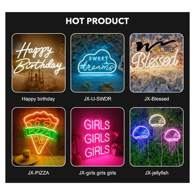 High Density Neon Acrylic Signs 3000K Led Neon Sign With Clear Acrylic Backer