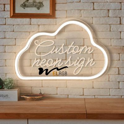 High Density Neon Acrylic Signs 3000K Led Neon Sign With Clear Acrylic Backer