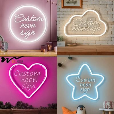High Density Neon Acrylic Signs 3000K Led Neon Sign With Clear Acrylic Backer