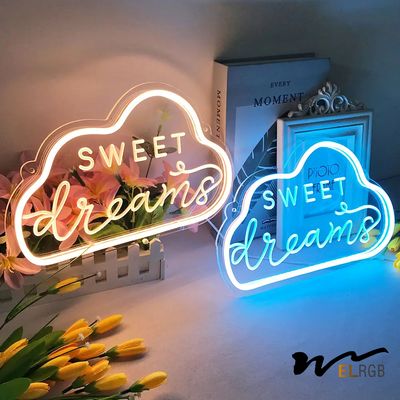 High Density Neon Acrylic Signs 3000K Led Neon Sign With Clear Acrylic Backer