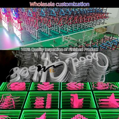 High Density Neon Acrylic Signs 3000K Led Neon Sign With Clear Acrylic Backer