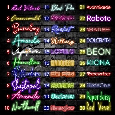 12V Neon Sign Acrylic LED Decorative Lights 6000k Plexiglass Neon Signs