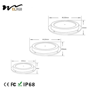 24V 316SS Submersible Pool Lights 18W Underwater Inground Pool Lights