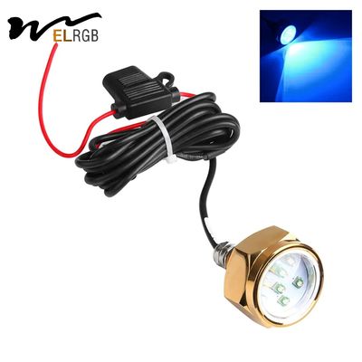 6000K LED Marine Lights Rgb Drain Plug Light Daylight Alert 2700lm