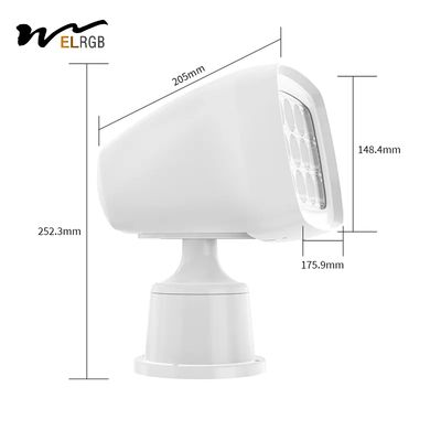 60w Marine Searchlight 50M Remote Control Marine Spotlight White
