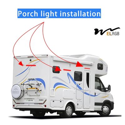 8W 12 Volt Rv Porch Light Anti Aging Caravan Porch Light Waterproof