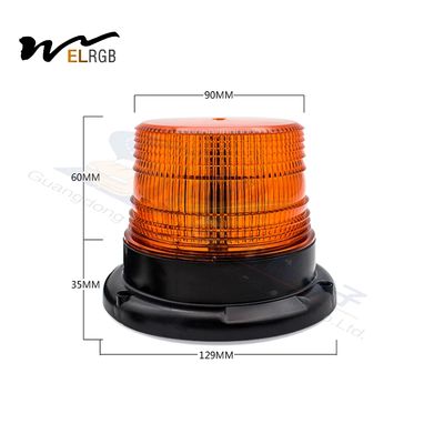 SMD5730 Magnetic Warning Beacon LED Marine Lights Amber Flashing Beacon