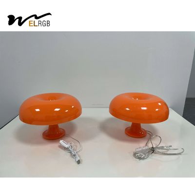 Acrylic Orange Mushroom Lamp Indoor Work Light E27 Switch Control