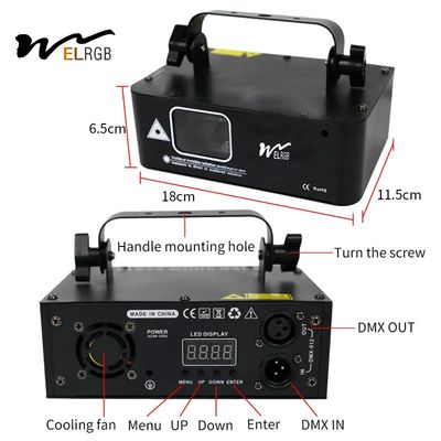 500mw Disco Laser Light Indoor Work Light IP33 Dj Laser Light Projector