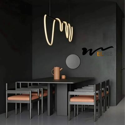 7000lm Restaurant Led Strip Chandelier Led Rope Chandelier 110~240V