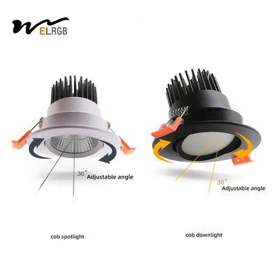 5w 7w 9w 12w Recessed Cob Spotlight Indoor Work Light Adjustable Brightness