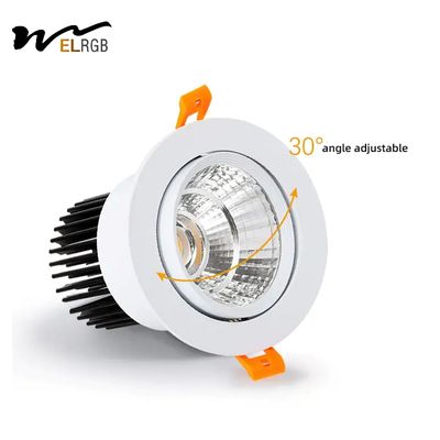 5w 7w 9w 12w Recessed Cob Spotlight Indoor Work Light Adjustable Brightness