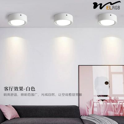 3500K LED Surface Mounted Downlight Cylindrical Surface Mount Led Ceiling Lights