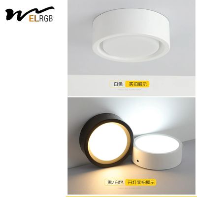 3500K LED Surface Mounted Downlight Cylindrical Surface Mount Led Ceiling Lights
