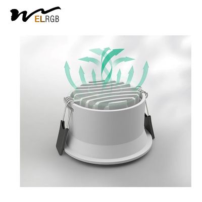 Anti Dazzle Round Recessed Downlight Ip44 6000K Embedded Ceiling Light