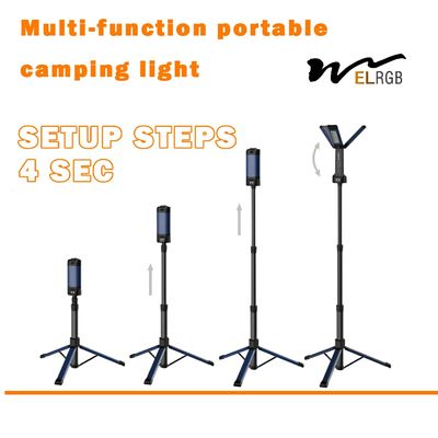 3 Heads Led Corded Light Tripod 2000mAh Rechargeable Work Light With Stand
