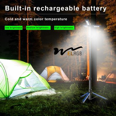 3 Heads Led Corded Light Tripod 2000mAh Rechargeable Work Light With Stand