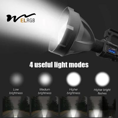 90000 Lumens Outdoor Working Light 6000K Rechargeable Hunting Spotlight