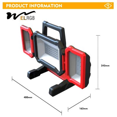 3000LM Folding Outdoor Working Light IP54 Portable Flood Light Rechargeable