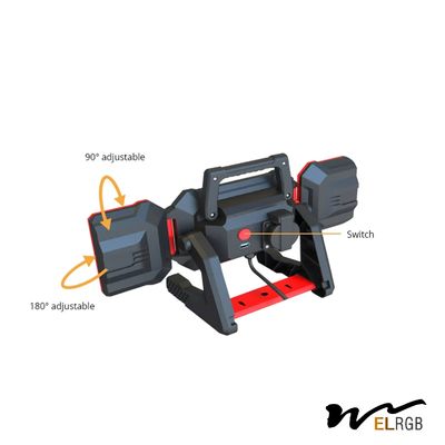 3000LM Folding Outdoor Working Light IP54 Portable Flood Light Rechargeable