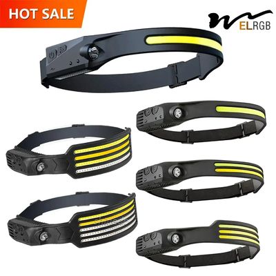 USB Motion Sensor Head Torch Outdoor Working Light 10000 Hours Lifespan
