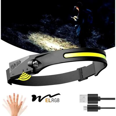 USB Motion Sensor Head Torch Outdoor Working Light 10000 Hours Lifespan