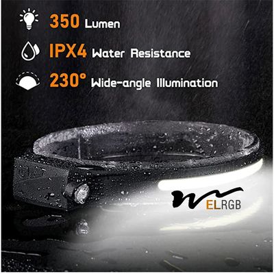USB Motion Sensor Head Torch Outdoor Working Light 10000 Hours Lifespan