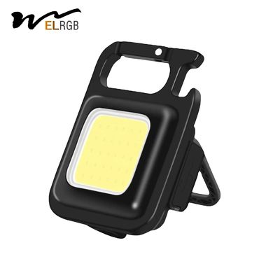 800Lm COB Rechargeable Keychain Light Portable 4 Light Modes Pocket