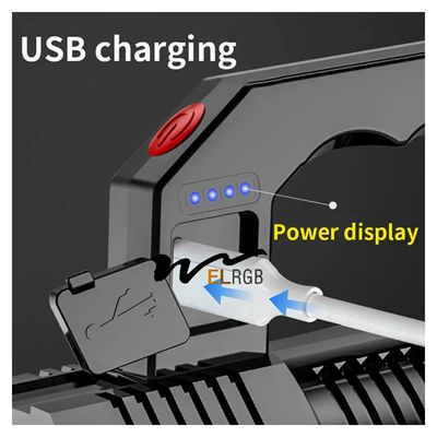 1500mah Rechargeable Waterproof Torch Outdoor Working Light 6000K