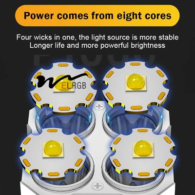 1500mah Rechargeable Waterproof Torch Outdoor Working Light 6000K
