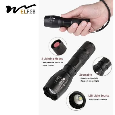 Camping Tactical Torch Outdoor Working Light IP65 Multifunction Emergency Flashlight