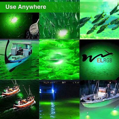 400W 600W Green Underwater Fishing Lamp Outdoor Working Light 12V 24V