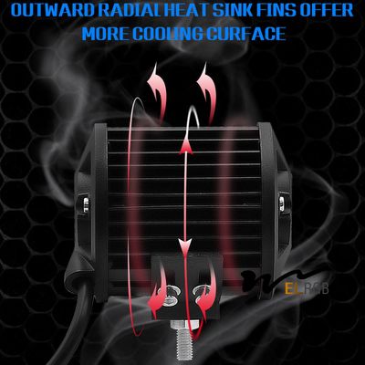 72w 24v Led Spotlight Vehicle LED Work Lights 4 Inch 4 Row 4x4 Spotlights