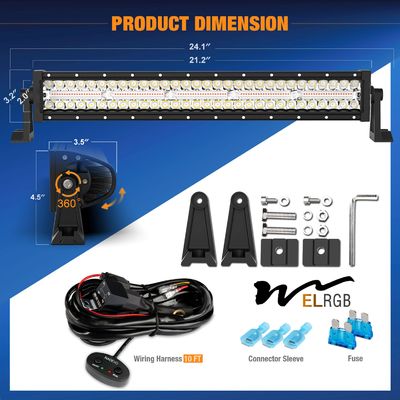 240W Light Bars 4x4 Vehicle LED Work Lights 22