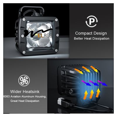 30W RGB Led Pod Work Light Vehicle LED Work Lights 5000K-5700K
