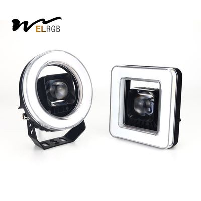 3000LM Auxiliary Round Amber Fog Lights For Off Road 4x4 Bumper Truck