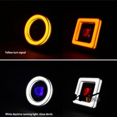 3000LM Auxiliary Round Amber Fog Lights For Off Road 4x4 Bumper Truck