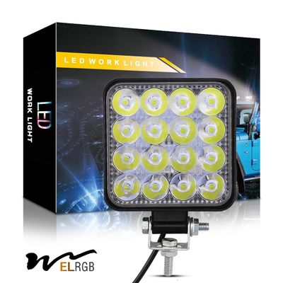 48W 16LED 4WD Square Led Work Lights Off Road Work Light