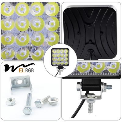 48W 16LED 4WD Square Led Work Lights Off Road Work Light