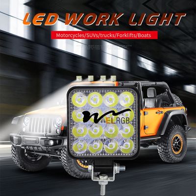 48W 16LED 4WD Square Led Work Lights Off Road Work Light