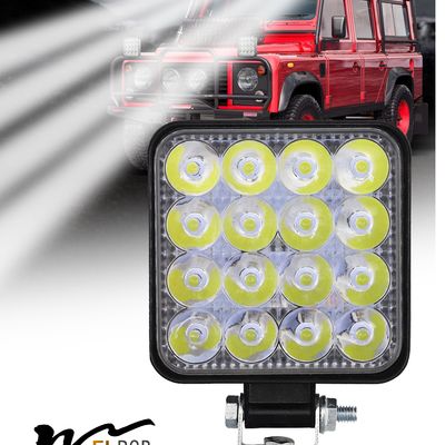 48W Square Vehicle LED Work Lights Bright 16 Leds Car Led Worklight